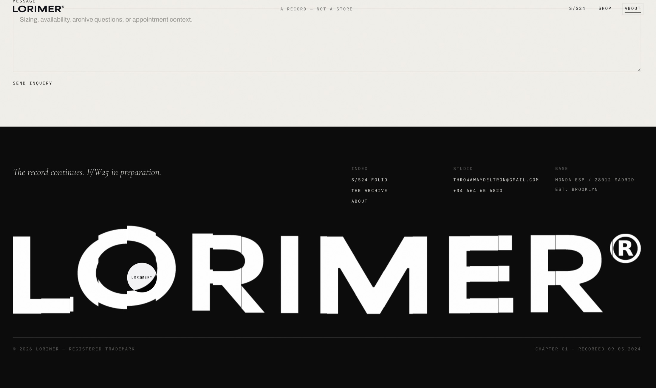 LORIMER — view 7